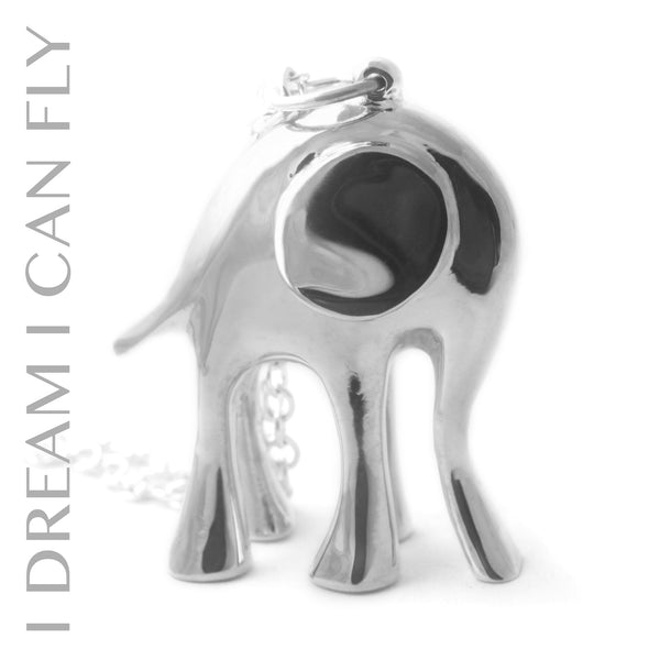 Elephant necklace in sterling silver