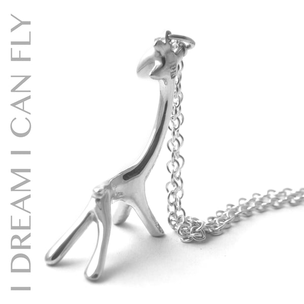 Giraffe necklace in sterling silver