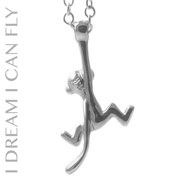 Monkey necklace in sterling silver